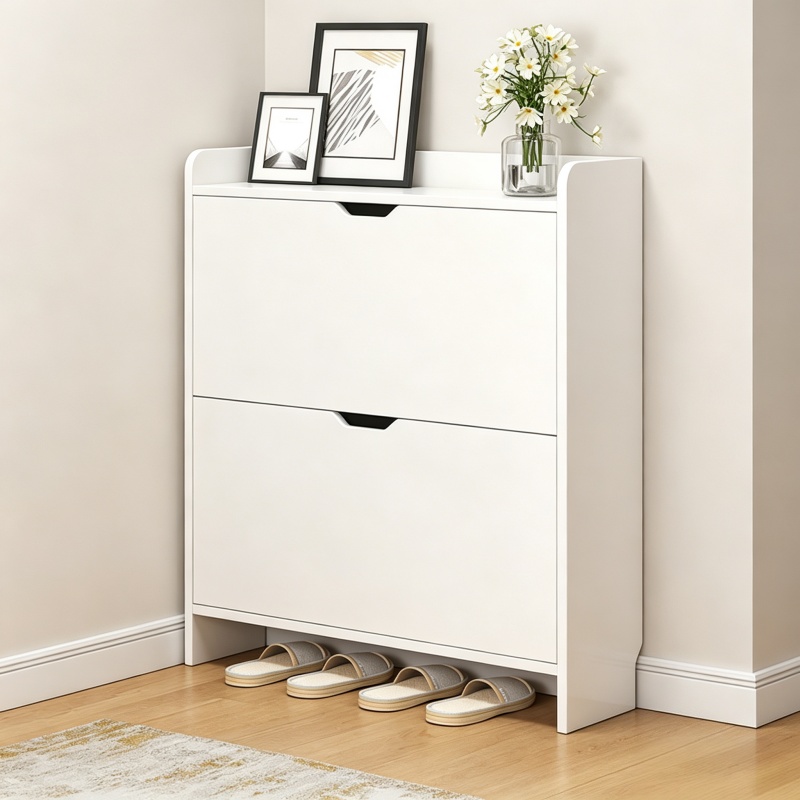 2-stöckiger Holz-Schuhorganize – Shoe Rack Cabinet Narrow Entryway Bewertung und Preis