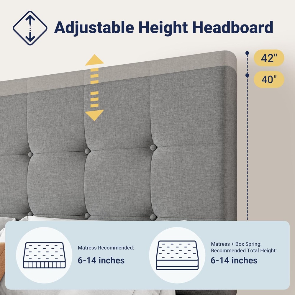 US-Versand Kingsize-Plattformb – King Size Bed Frame With Storage Drawers Bewertung und Preis