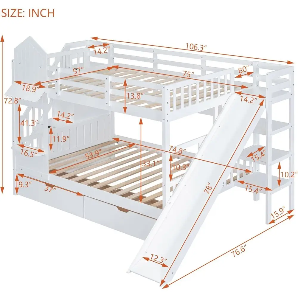 Doppelstockbett mit Rutschentr – Bunk Bed With Stairs And Slide Bewertung und Preis