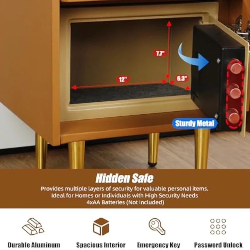 Intelligenter Nachttisch mit v – Solid Wood Nightstand 2 Drawers Bewertung und Preis