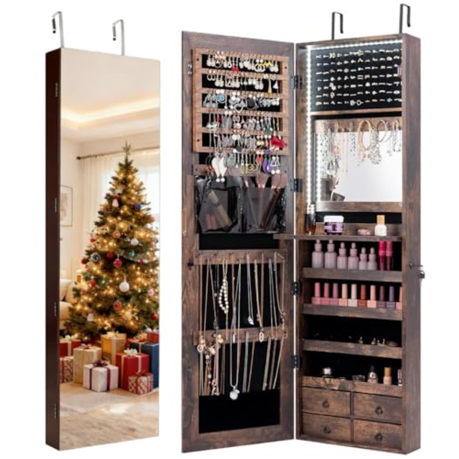 47 LED-Schmuckschrank für Schl – Full Length Mirror Jewelry Armoire Bewertung und Preis
