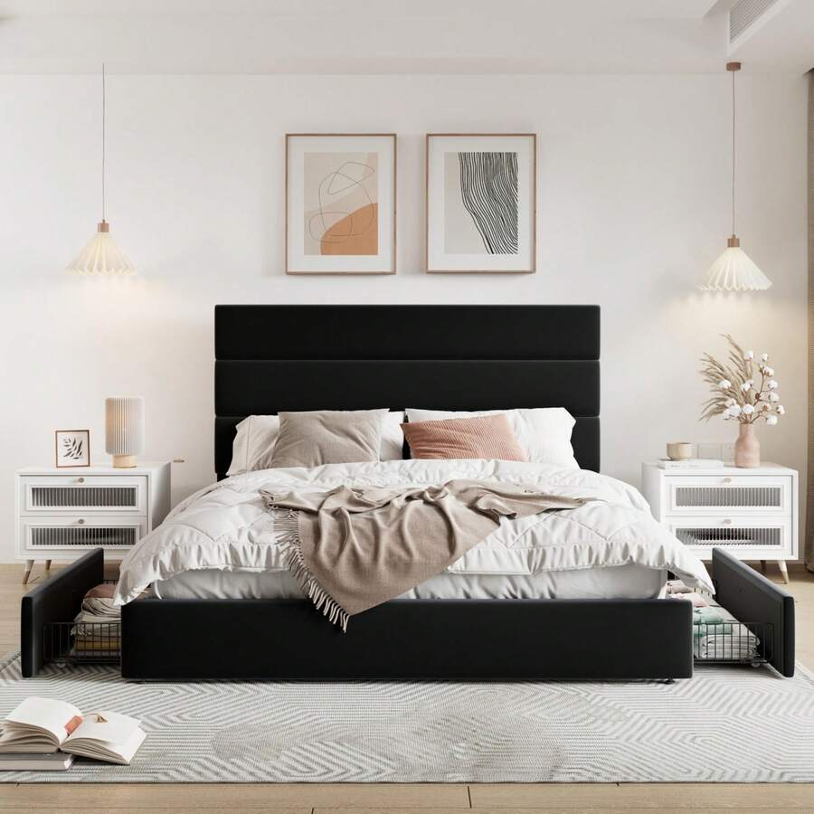 Plattformbettgestell in den Gr – King Size Bed Frame With Storage Drawers Bewertung und Preis