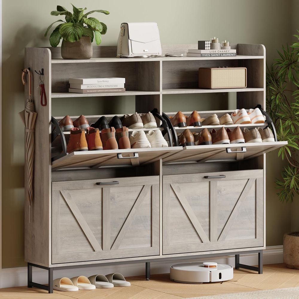 Schuhschrank mit 4 Schubladen, – Shoe Rack Cabinet Narrow Entryway Bewertung und Preis