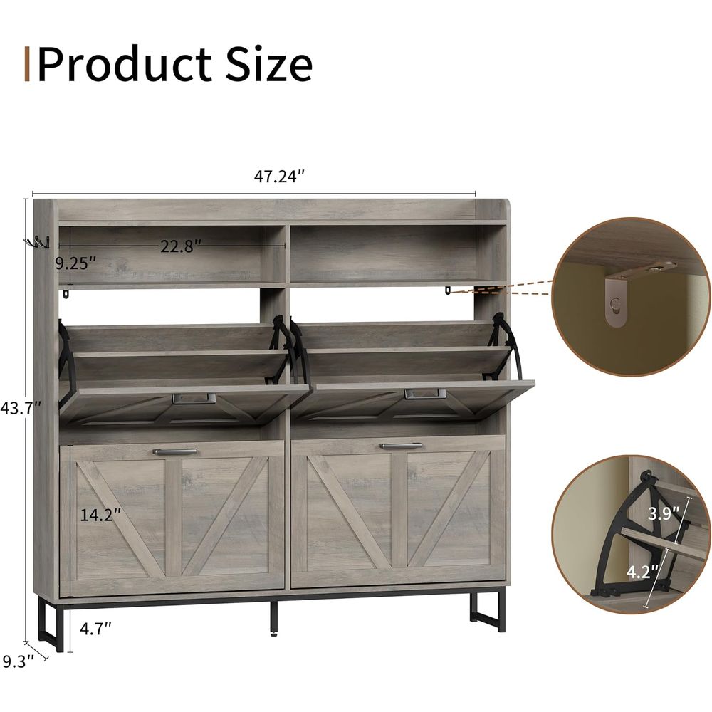 Schuhschrank mit 4 Schubladen, – Shoe Rack Cabinet Narrow Entryway Bewertung und Preis