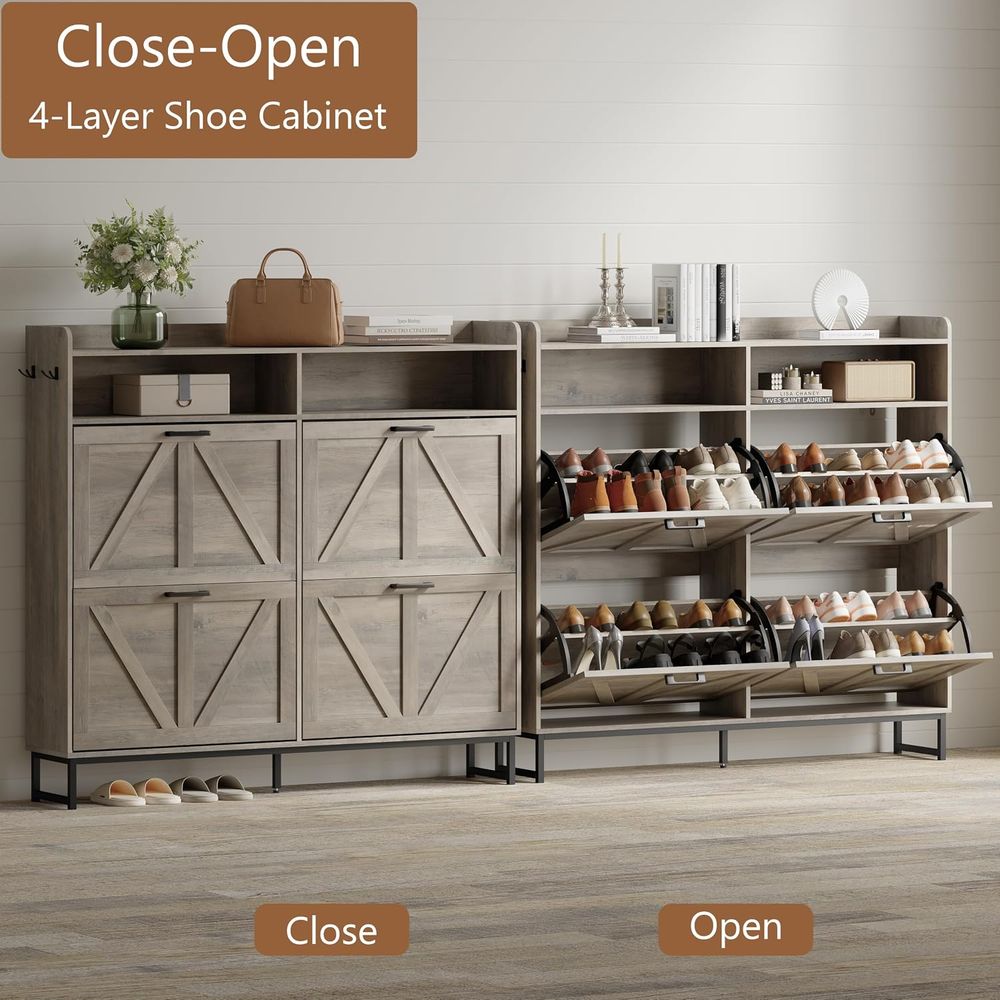 Schuhschrank mit 4 Schubladen, – Shoe Rack Cabinet Narrow Entryway Bewertung und Preis