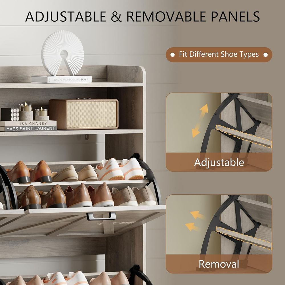Schuhschrank mit 4 Schubladen, – Shoe Rack Cabinet Narrow Entryway Bewertung und Preis