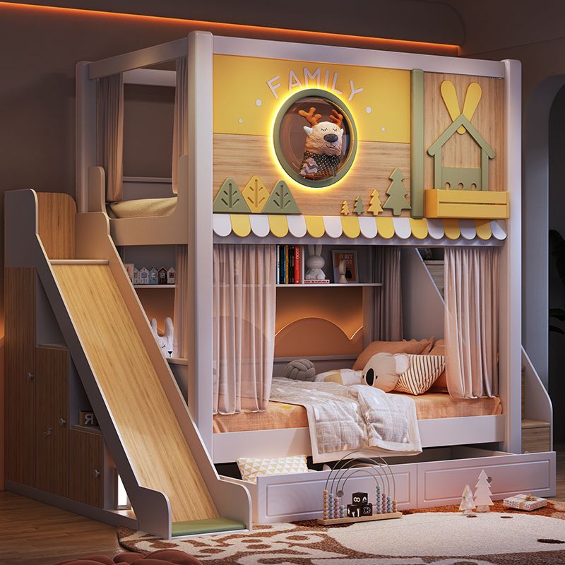 Modernes Kinder-Etagenbett im  – Bunk Bed With Stairs And Slide Bewertung und Preis
