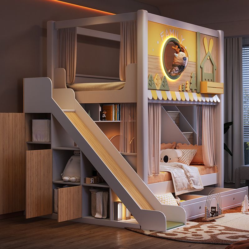 Modernes Kinder-Etagenbett im  – Bunk Bed With Stairs And Slide Bewertung und Preis