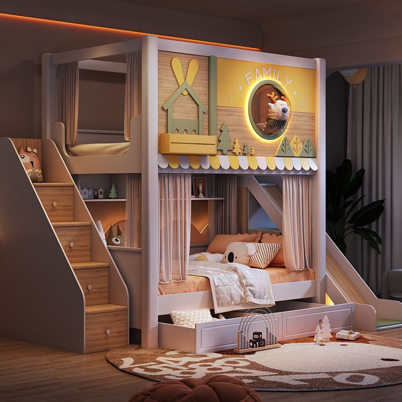 Modernes Kinder-Etagenbett im  – Bunk Bed With Stairs And Slide Bewertung und Preis