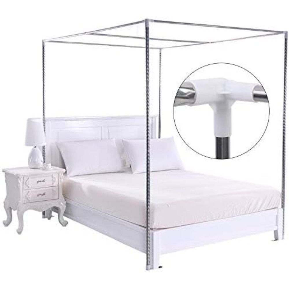 Edelstahl-Baldachinbettgestell – Canopy Bed Frame Metal Queen Bewertung und Preis