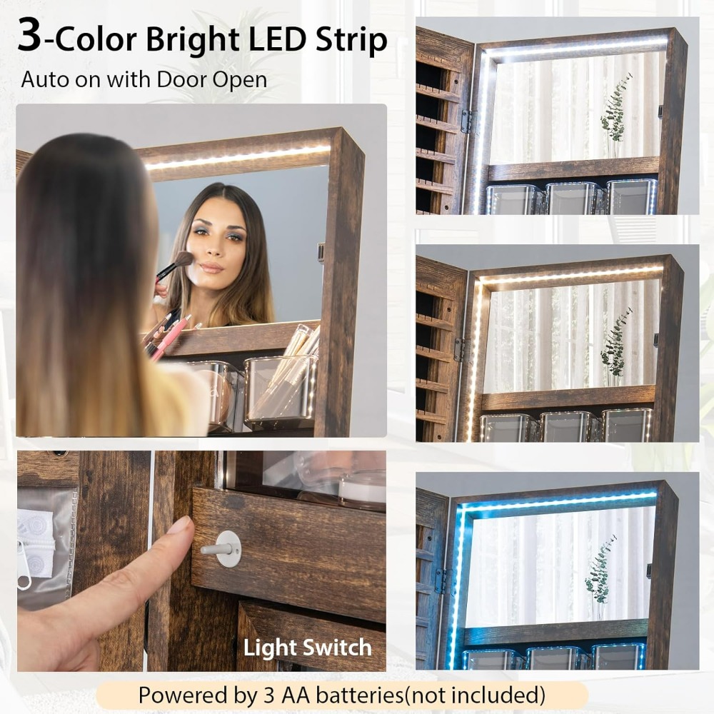 CHARMAID Stehender Schmuckschr – Full Length Mirror Jewelry Armoire Bewertung und Preis