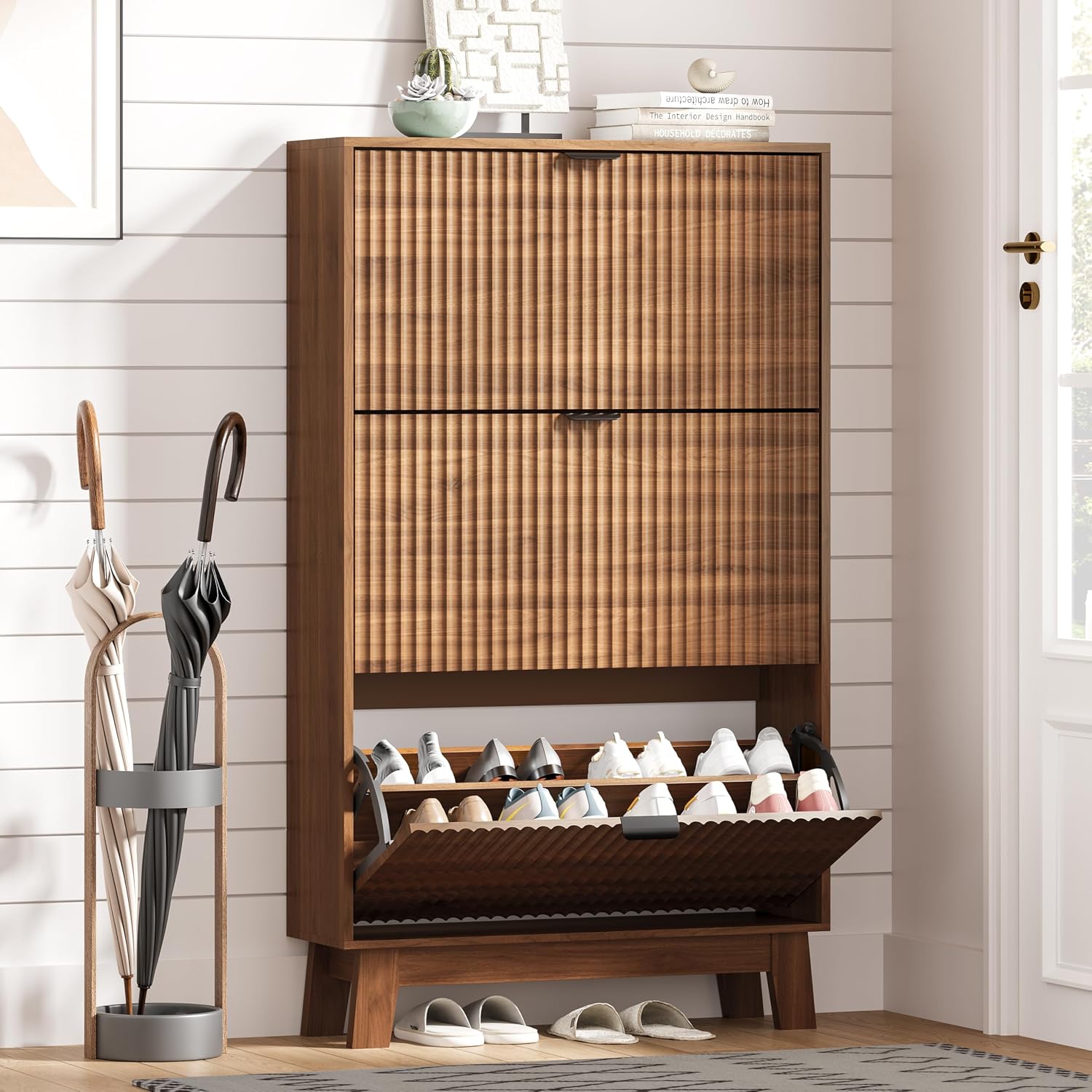 Schuhschrank für den Eingangsb – Shoe Rack Cabinet Narrow Entryway Bewertung und Preis