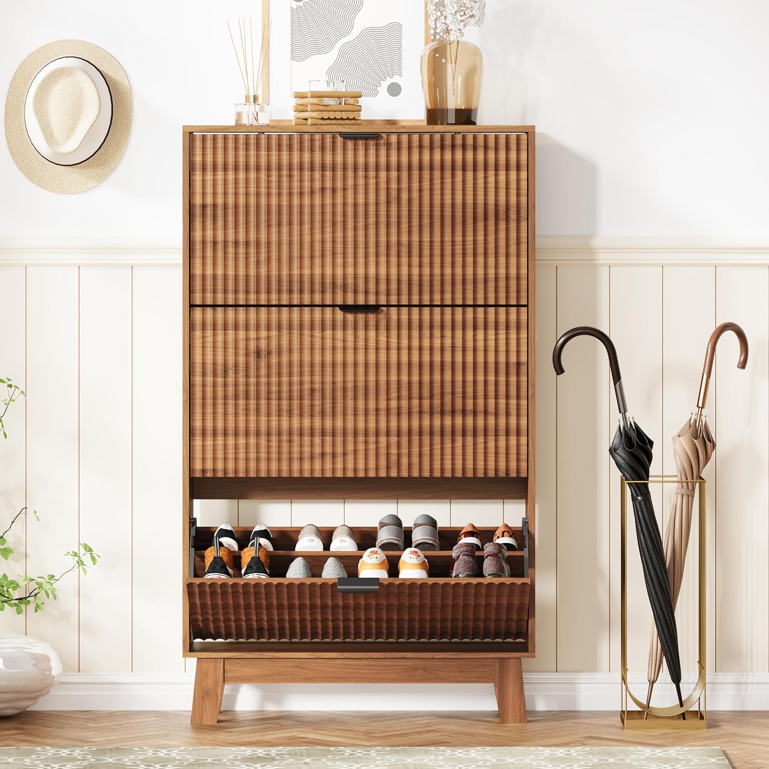 Schuhschrank für den Eingangsb – Shoe Rack Cabinet Narrow Entryway Bewertung und Preis
