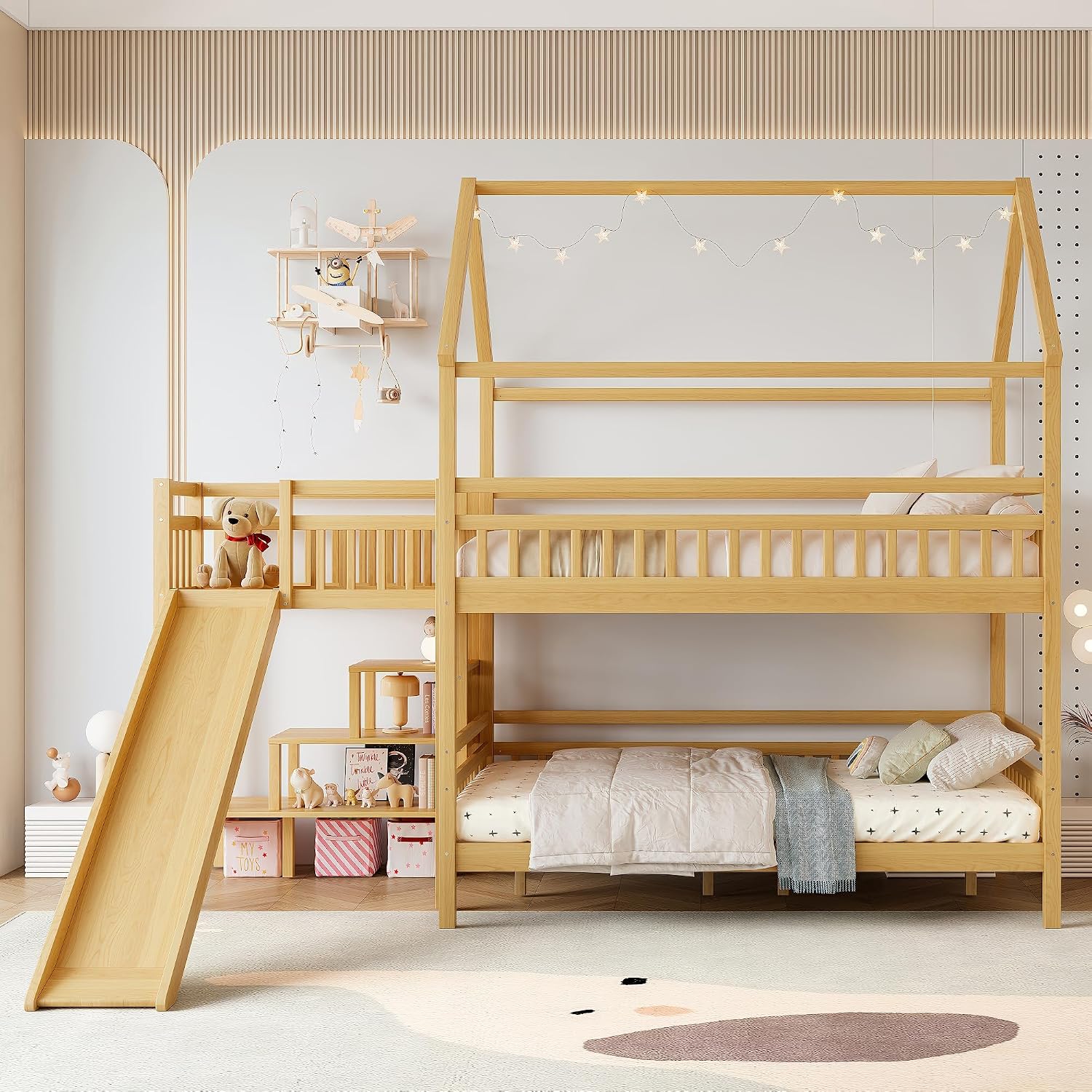 Vollständiges Etagenbett mit S – Bunk Bed With Stairs And Slide Bewertung und Preis