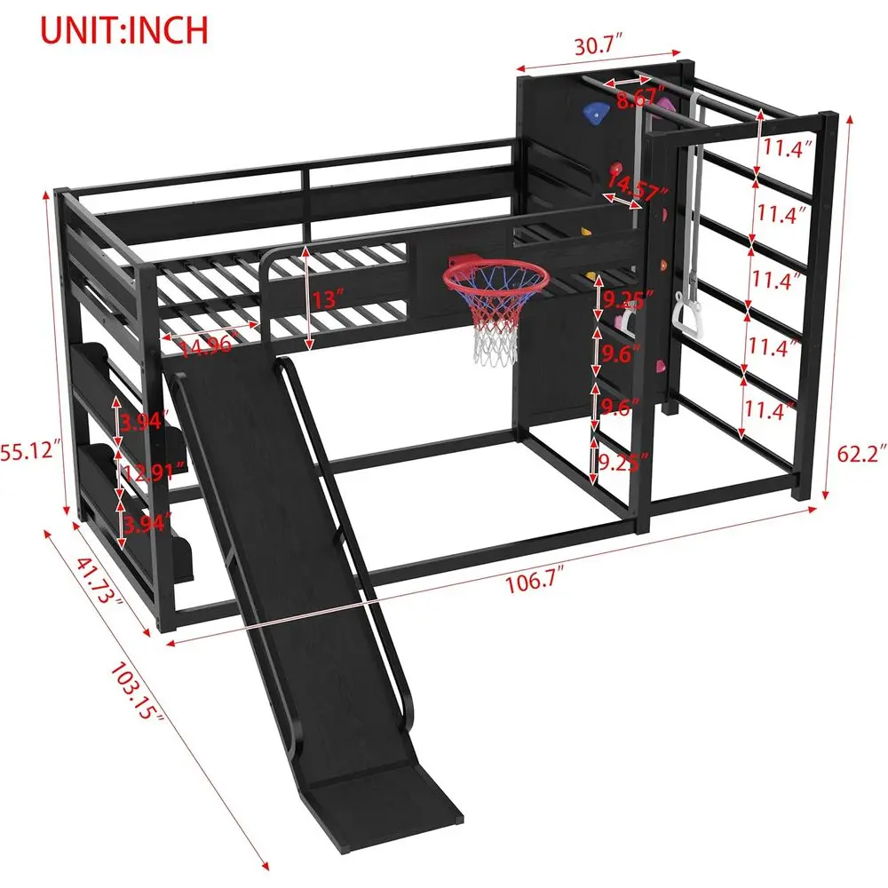 Zwillings-Metall-Etagenbett mi – Bunk Bed With Stairs And Slide Bewertung und Preis